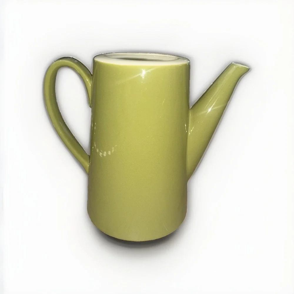 Vintage 1960s Royal China USA Ironstone Olive Green Coffee Pot 4 Cup MCM NO LID